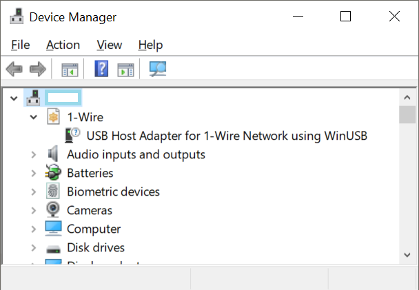 1-Wire in Device Manager